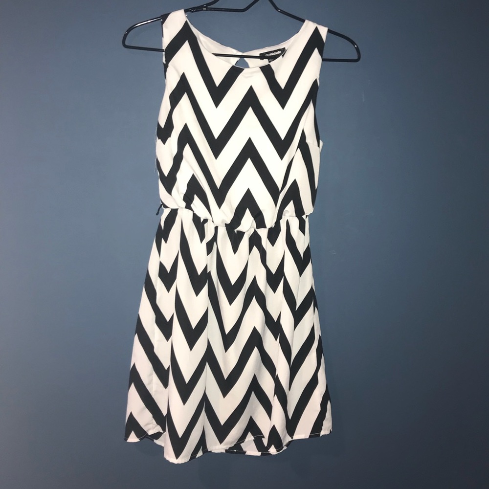 Black and White Chevron Dress